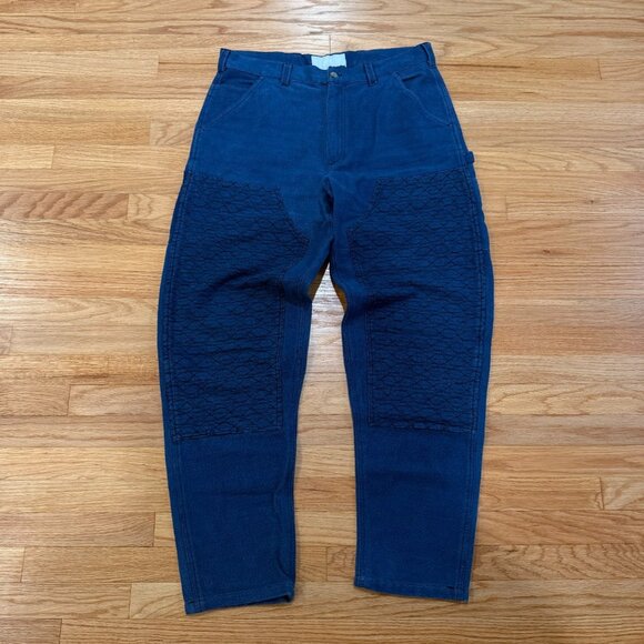 18 East Studio Double Knee Pant in Natural Indigo Khadi Medium